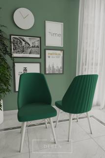 Mabel Serisi 4 Adet Yeşil Mutfak ve Salon Sandalyesi