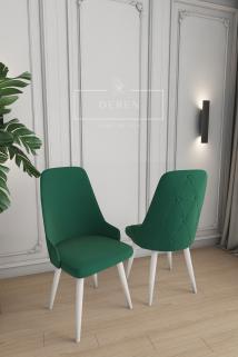 Vanessa Serisi 4 Adet Yeşil Mutfak ve Salon Sandalyesi