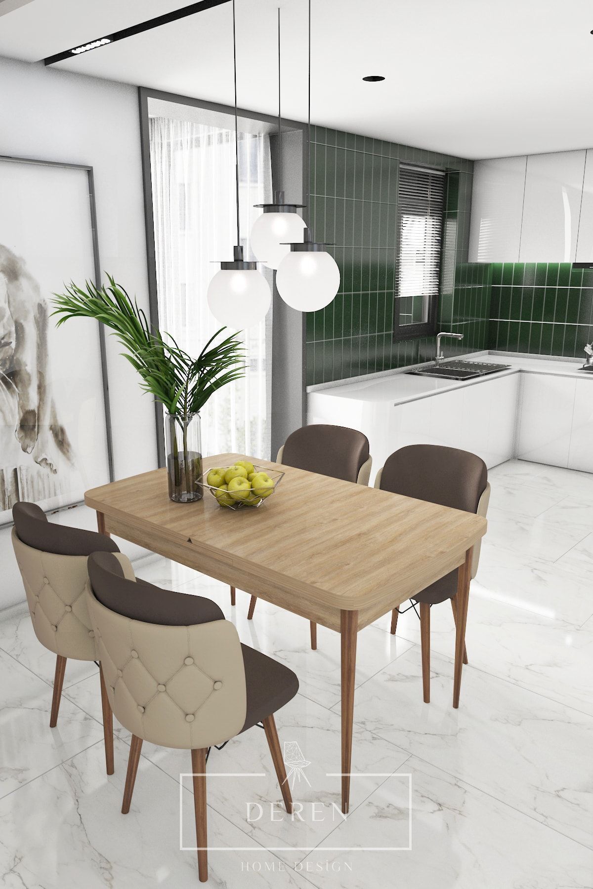 Anka%20Serisi,%2080x132%20Açılabilir%20MDF%20Mutfak%20ve%20Yemek%20Masası%20Takımı%20+%204%20Adet%20Sandalye