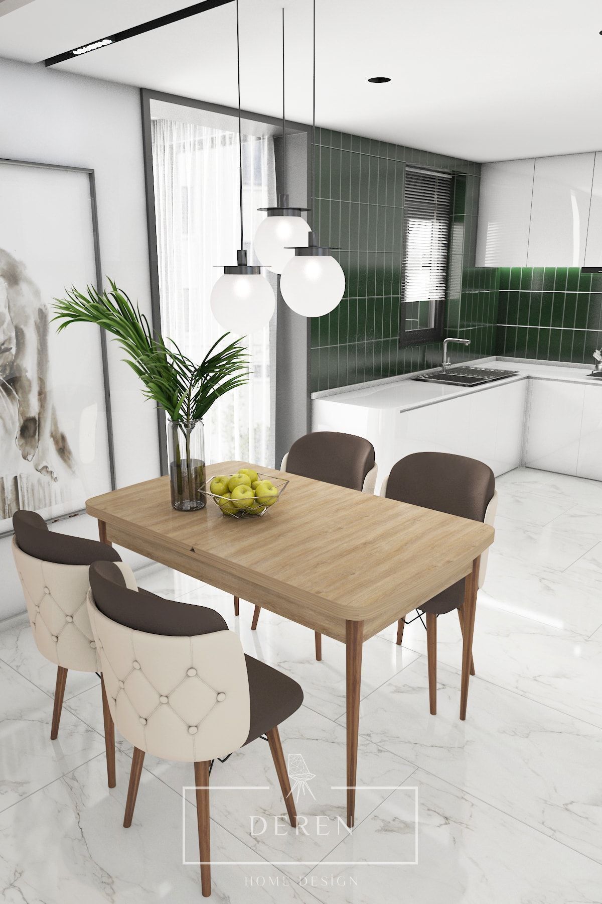 Anka%20Serisi,%2080x132%20Açılabilir%20MDF%20Mutfak%20ve%20Yemek%20Masası%20Takımı%20+%204%20Adet%20Sandalye